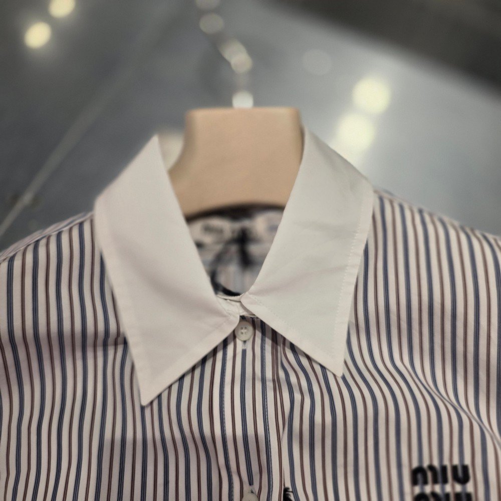 미우미우 스트라이프 여성 셔츠 남방 MK1971