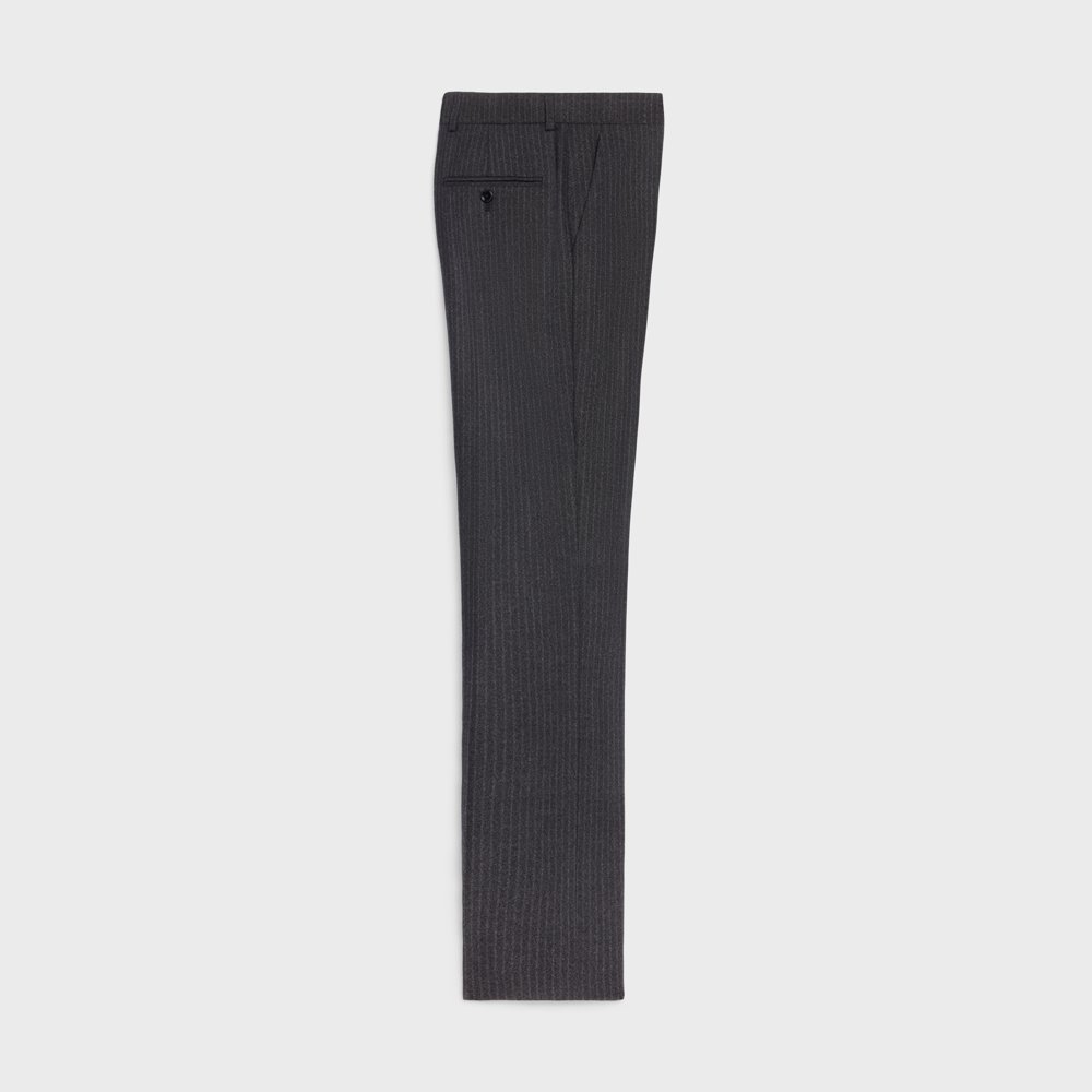 셀린느 스트라이프 플란넬 남성 정장 팬츠 2P96A437V.10AT