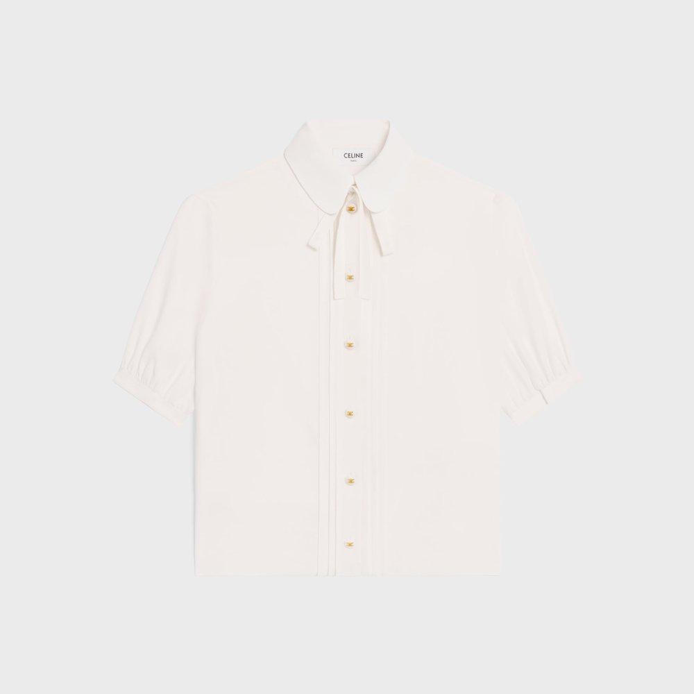 셀린느 클로딘 실크 여성 블라우스 2B79A008D.01AV